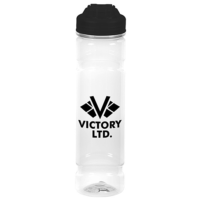 Custom PolySure Jetstream Water Bottle with Flip Lid - 24 oz