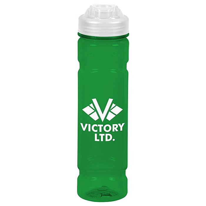 Custom PolySure Jetstream Water Bottle with Flip Lid - 24 oz