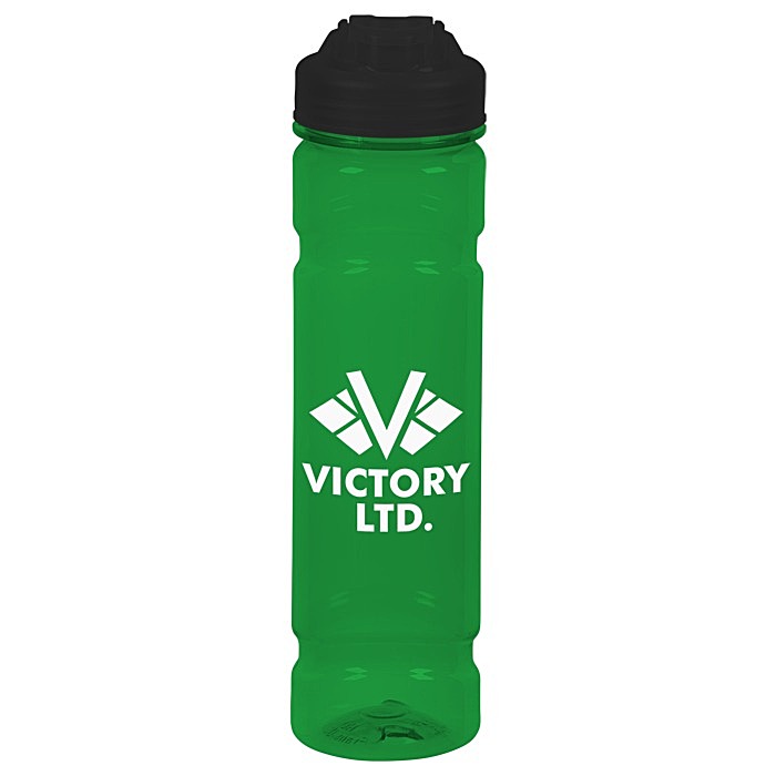 Custom PolySure Jetstream Water Bottle with Flip Lid - 24 oz