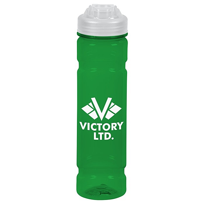 Custom PolySure Jetstream Water Bottle with Flip Lid - 24 oz