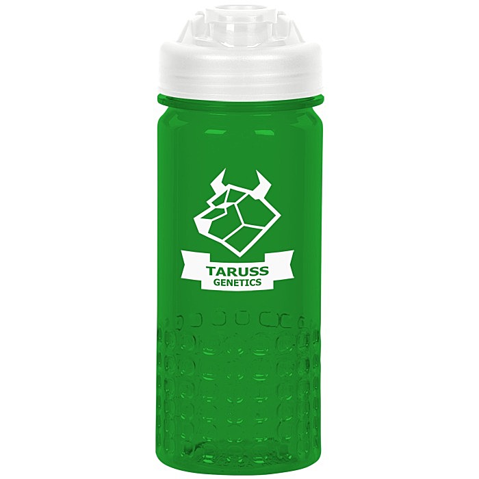 Custom PolySure Out of the Block Water Bottle with Flip Lid - 16 oz