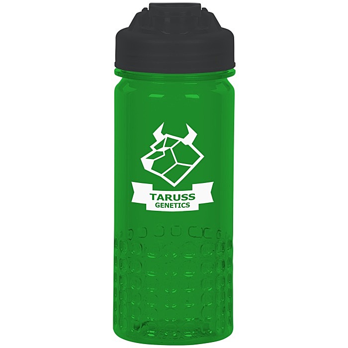Custom PolySure Out of the Block Water Bottle with Flip Lid - 16 oz