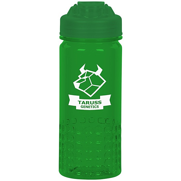 Custom PolySure Out of the Block Water Bottle with Flip Lid - 16 oz