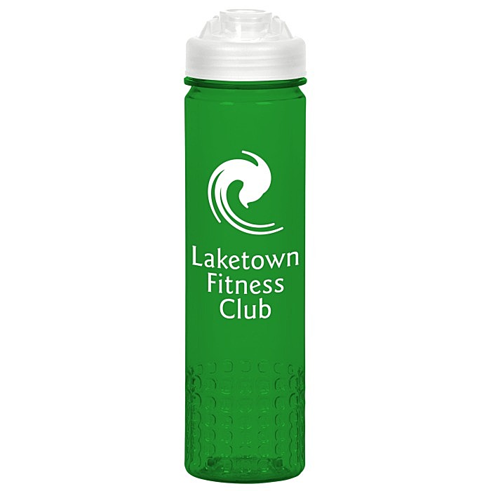 Custom PolySure Out of the Block Water Bottle with Flip Lid - 24 oz