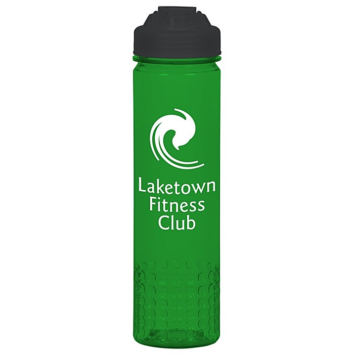 Custom PolySure Out of the Block Water Bottle with Flip Lid - 24 oz