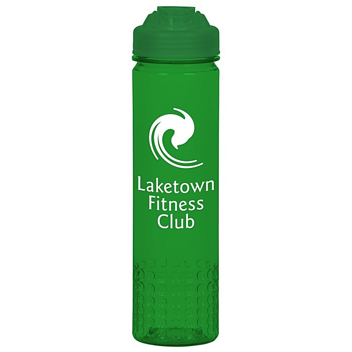 Custom PolySure Out of the Block Water Bottle with Flip Lid - 24 oz