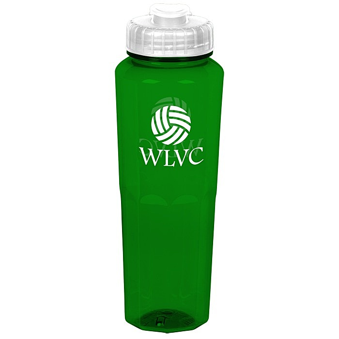 Custom PolySure Retro Water Bottle with Flip Lid - 32 oz