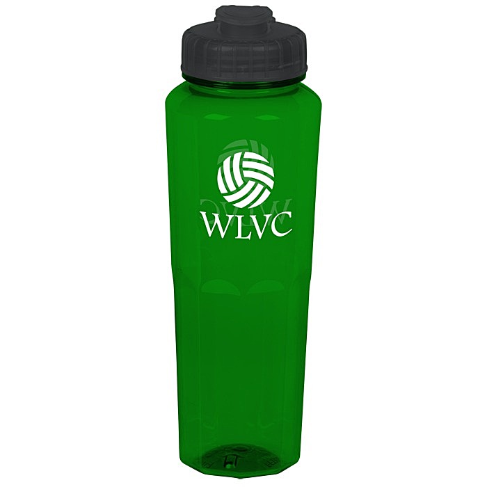 Custom PolySure Retro Water Bottle with Flip Lid - 32 oz
