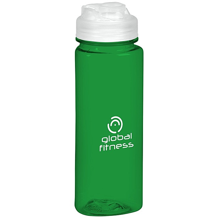 Custom PolySure Trinity Water Bottle with Flip Lid - 24 oz