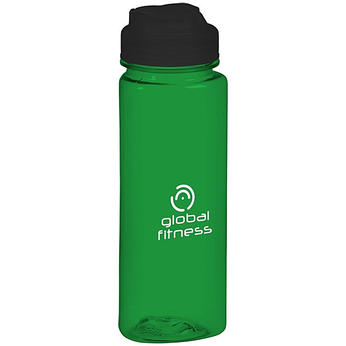 Custom PolySure Trinity Water Bottle with Flip Lid - 24 oz
