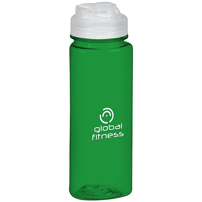 Custom PolySure Trinity Water Bottle with Flip Lid - 24 oz
