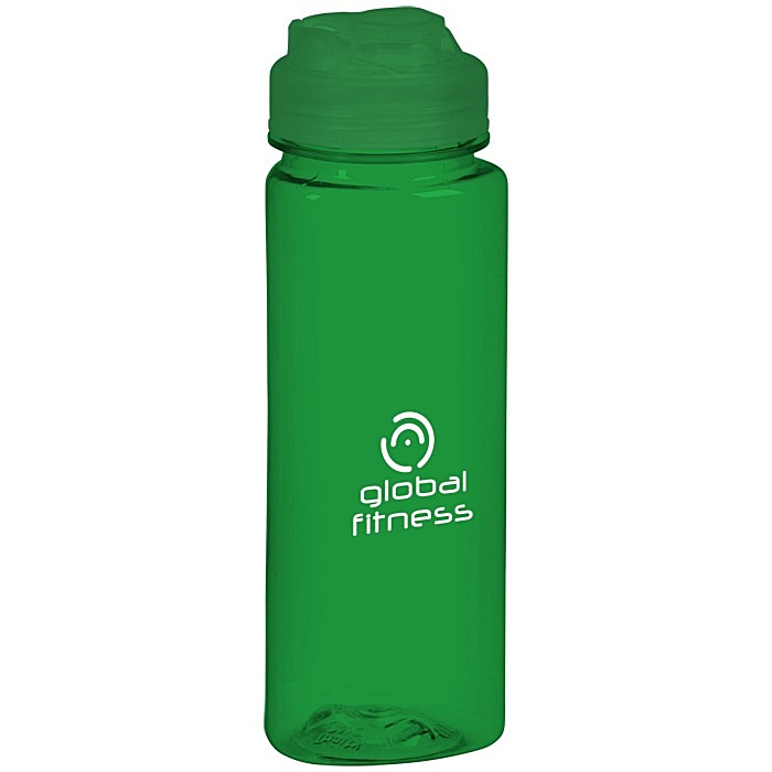 Custom PolySure Trinity Water Bottle with Flip Lid - 24 oz