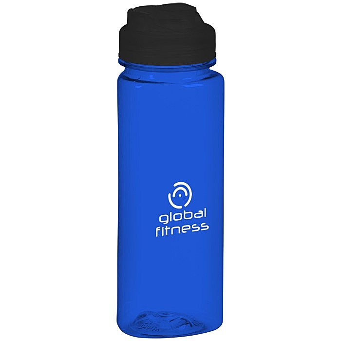 Custom PolySure Trinity Water Bottle with Flip Lid - 24 oz