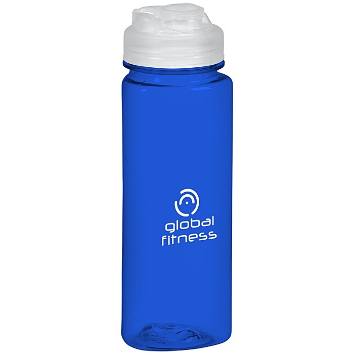 Custom PolySure Trinity Water Bottle with Flip Lid - 24 oz