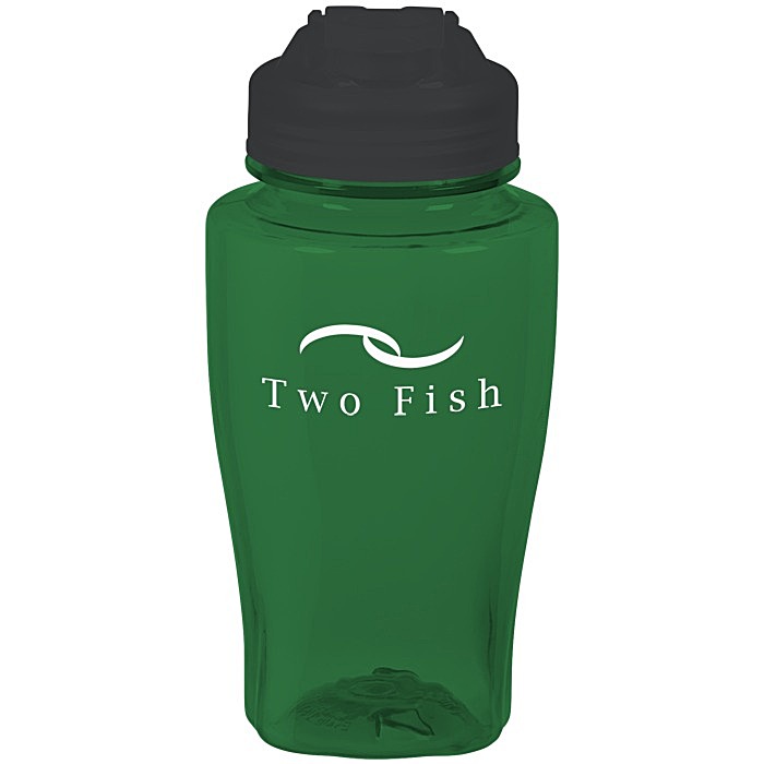 Custom PolySure Twister Water Bottle with Flip Lid - 16 oz