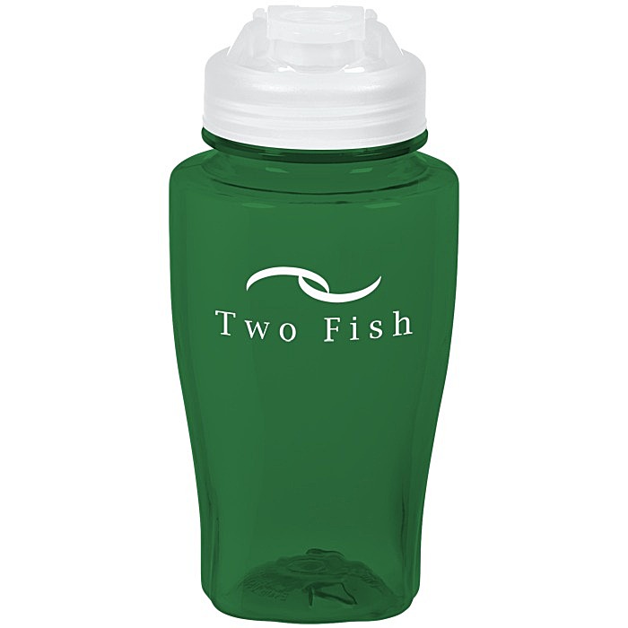 Custom PolySure Twister Water Bottle with Flip Lid - 16 oz