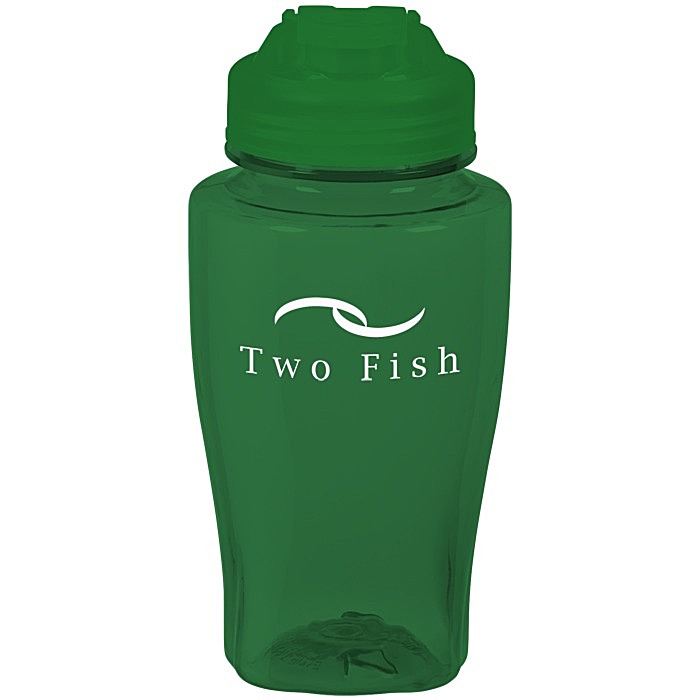 Custom PolySure Twister Water Bottle with Flip Lid - 16 oz