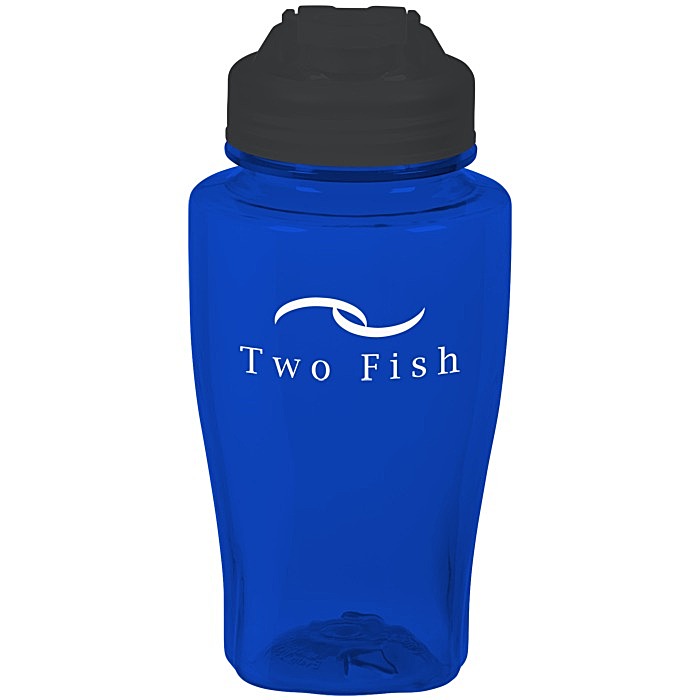 Custom PolySure Twister Water Bottle with Flip Lid - 16 oz