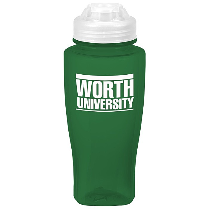 Custom PolySure Twister Water Bottle with Flip Lid - 24 oz