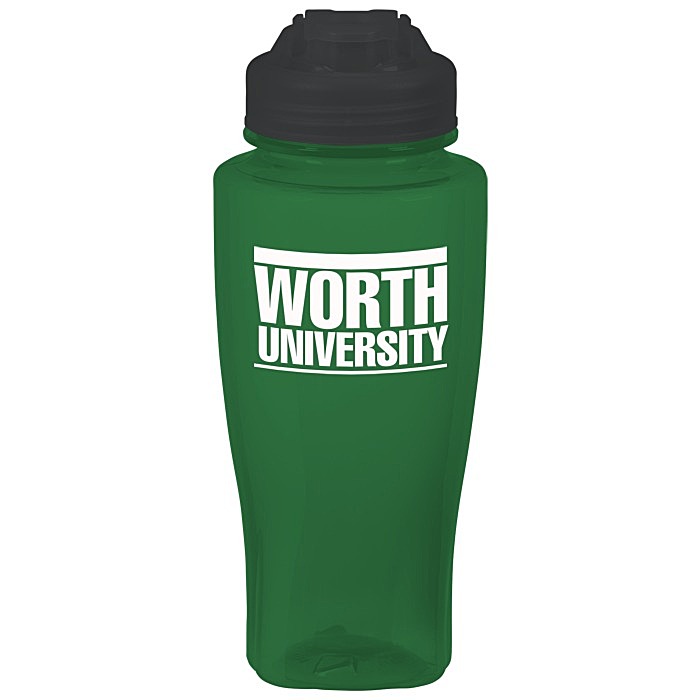 Custom PolySure Twister Water Bottle with Flip Lid - 24 oz