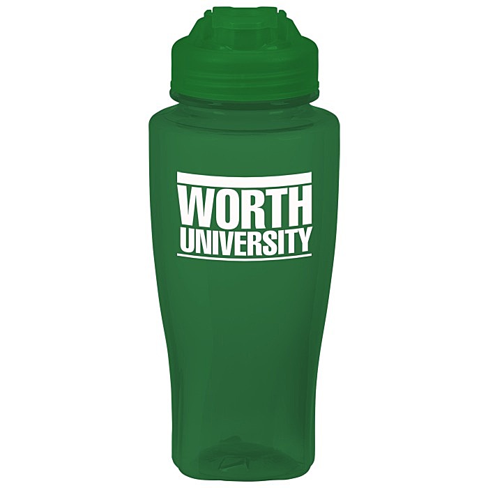 Custom PolySure Twister Water Bottle with Flip Lid - 24 oz