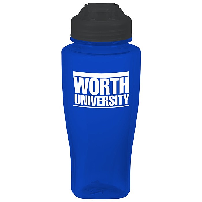 Custom PolySure Twister Water Bottle with Flip Lid - 24 oz