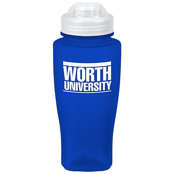 Custom PolySure Twister Water Bottle with Flip Lid - 24 oz