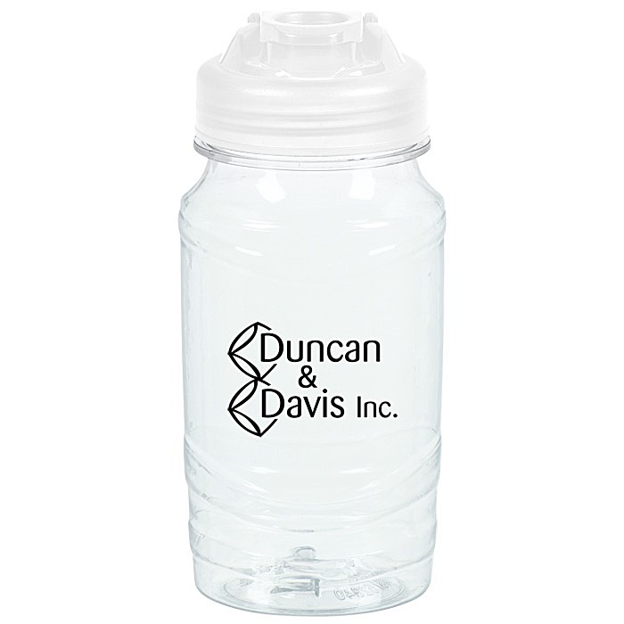 Custom Refresh Surge Water Bottle with Flip Lid - 16 oz - Clear