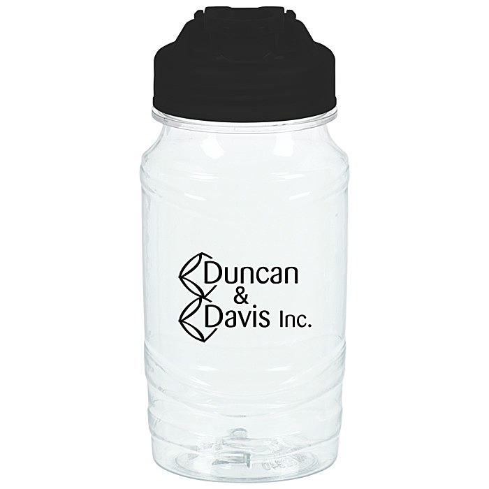 Custom Refresh Surge Water Bottle with Flip Lid - 16 oz - Clear