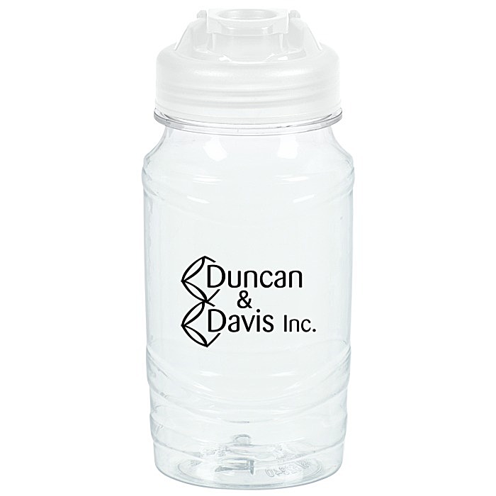 Custom Refresh Surge Water Bottle with Flip Lid - 16 oz - Clear