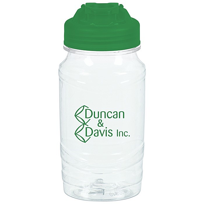 Custom Refresh Surge Water Bottle with Flip Lid - 16 oz - Clear