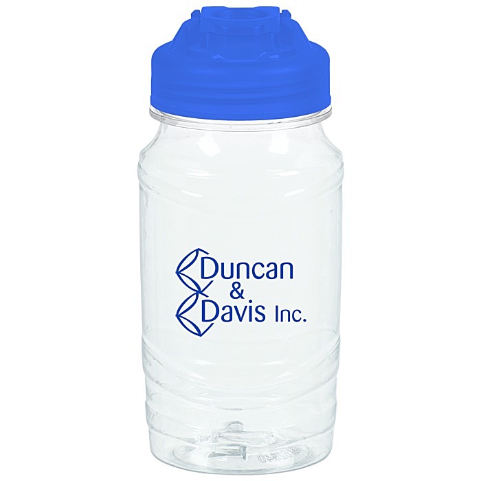 Custom Refresh Surge Water Bottle with Flip Lid - 16 oz - Clear