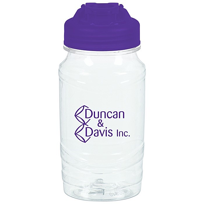 Custom Refresh Surge Water Bottle with Flip Lid - 16 oz - Clear