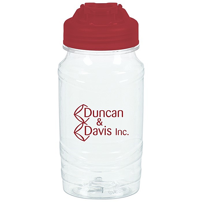 Custom Refresh Surge Water Bottle with Flip Lid - 16 oz - Clear