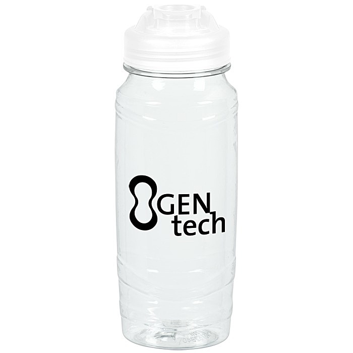 Custom Refresh Surge Water Bottle with Flip Lid - 24 oz - Clear