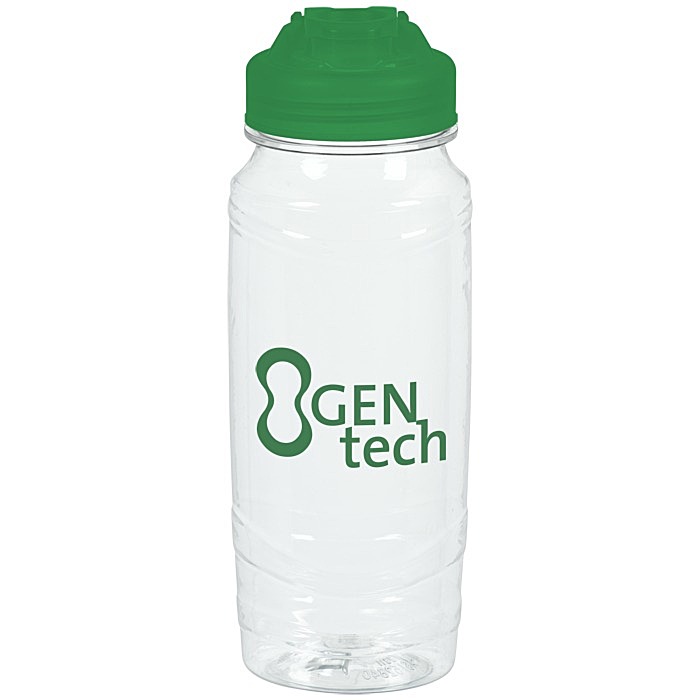 Custom Refresh Surge Water Bottle with Flip Lid - 24 oz - Clear