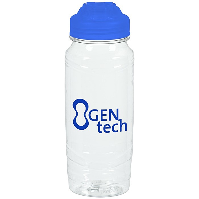 Custom Refresh Surge Water Bottle with Flip Lid - 24 oz - Clear