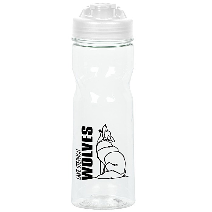 Custom Refresh Camber Water Bottle with Flip Lid - 20 oz - Clear