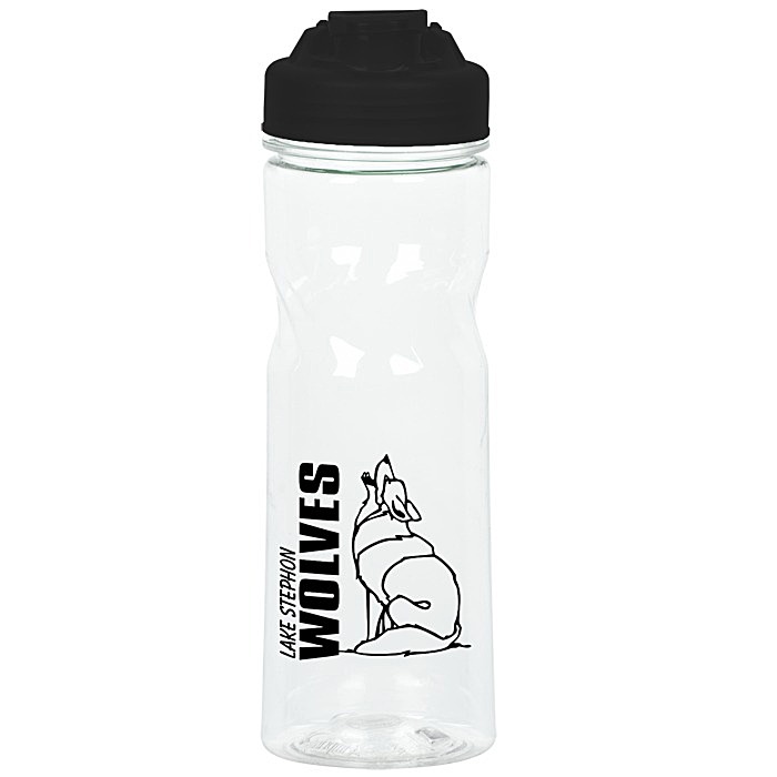 Custom Refresh Camber Water Bottle with Flip Lid - 20 oz - Clear