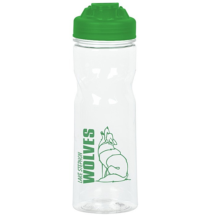 Custom Refresh Camber Water Bottle with Flip Lid - 20 oz - Clear