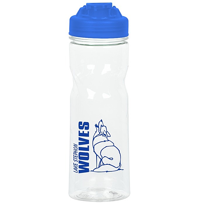 Custom Refresh Camber Water Bottle with Flip Lid - 20 oz - Clear