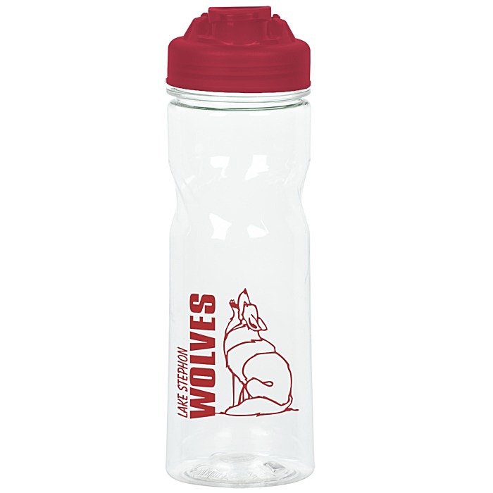 Custom Refresh Camber Water Bottle with Flip Lid - 20 oz - Clear