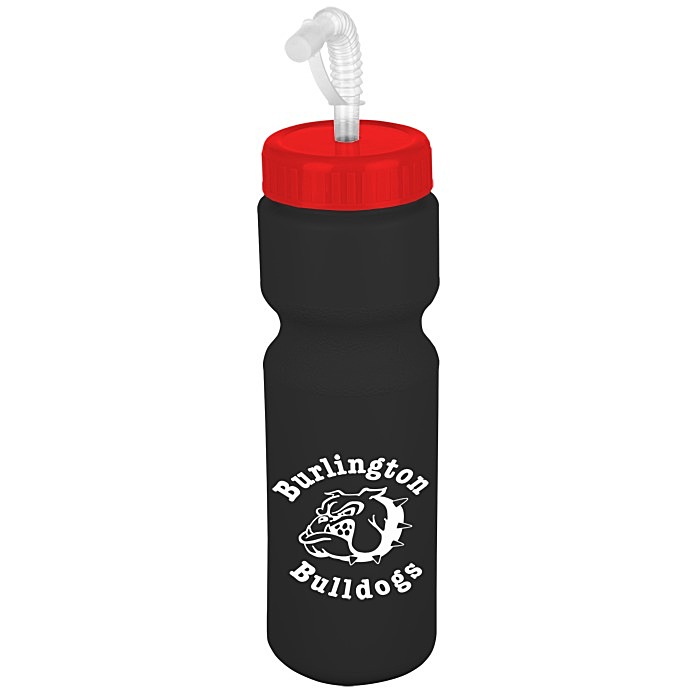 Custom Value Water Bottle with Straw Lid - 28 oz - Colours