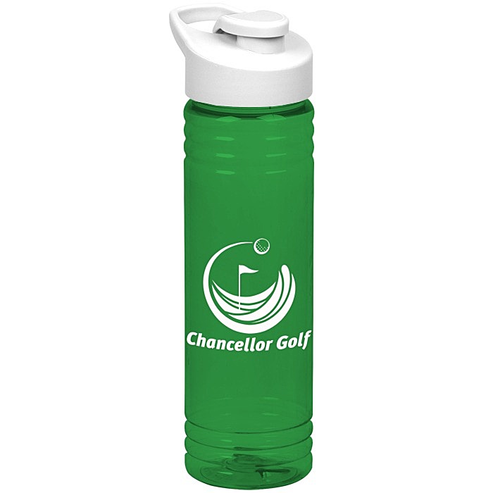 Custom Halcyon Water Bottle with Flip Carry Lid - 24 oz