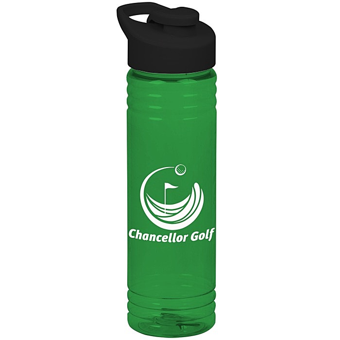 Custom Halcyon Water Bottle with Flip Carry Lid - 24 oz