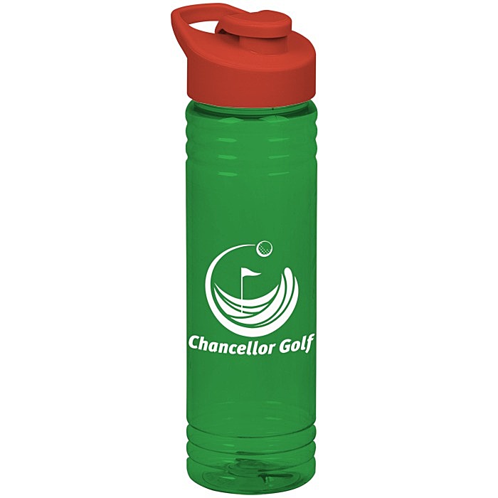 Custom Halcyon Water Bottle with Flip Carry Lid - 24 oz