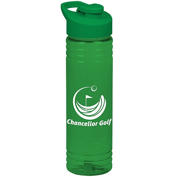 Custom Halcyon Water Bottle with Flip Carry Lid - 24 oz