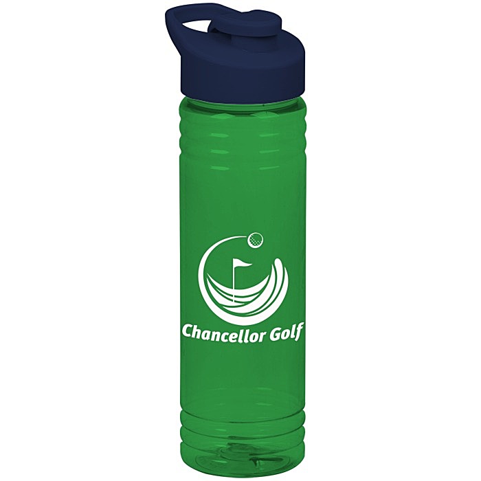 Custom Halcyon Water Bottle with Flip Carry Lid - 24 oz