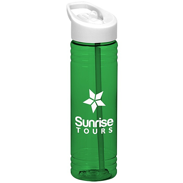 Custom Halcyon Water Bottle with Flip Straw - 24 oz