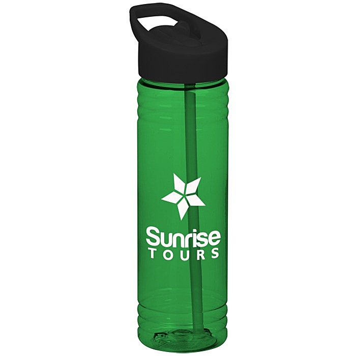 Custom Halcyon Water Bottle with Flip Straw - 24 oz